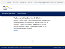 Tablet Screenshot of medstarfamilychoice.com